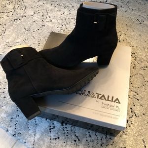 Black suede ankle boots